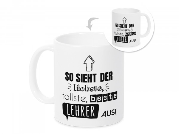 Tasse Lehrer Geschenk zum Abschluss lustiges Motiv