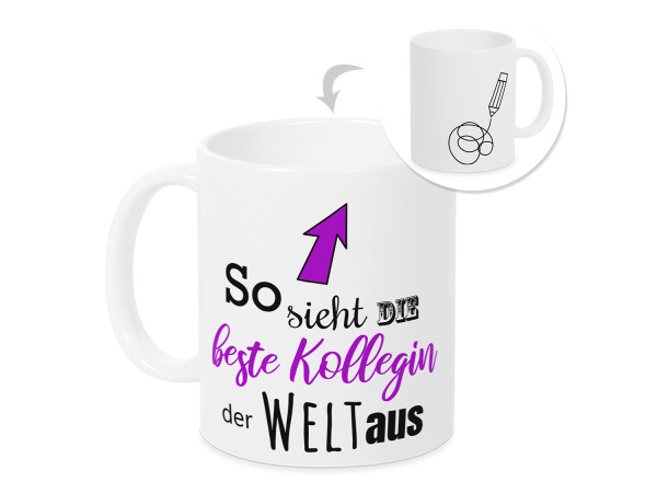 Kaffeebecher beste Kollegin der Welt Tasse