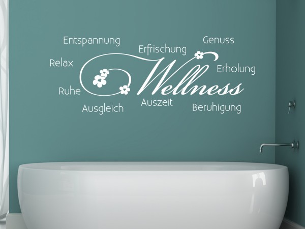 Trendiges Wandtattoo für Dein Bad mit tollem Spruch