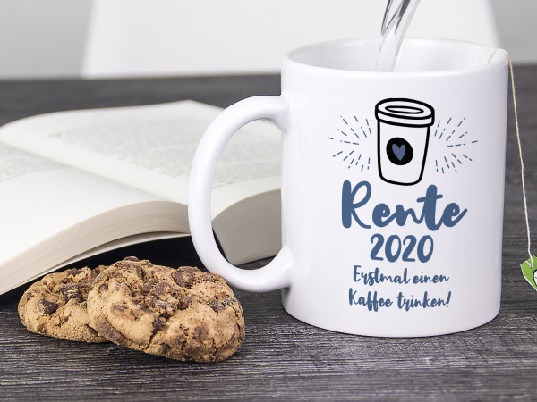 Tasse, Geschenk Rente Rentenbeginn Mann