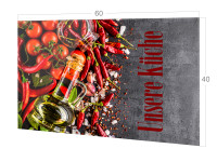Vorschau: Spritzschutz aus Glas für die Küche mit Größe 60x40cm Vorschau: Spritzschutz aus Glas für die Küche mit Größe 60x40cm