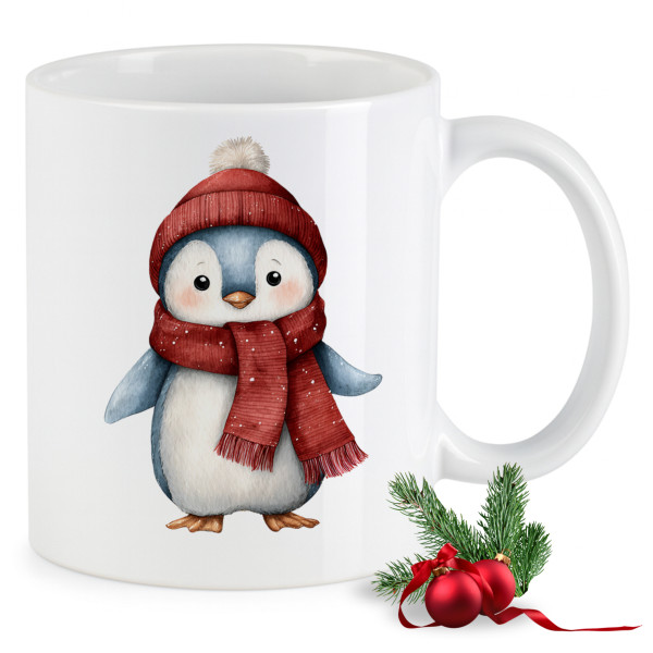 Weihnachtstasse Pinguin