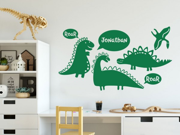 Wandtattoo Dinos mit Namen