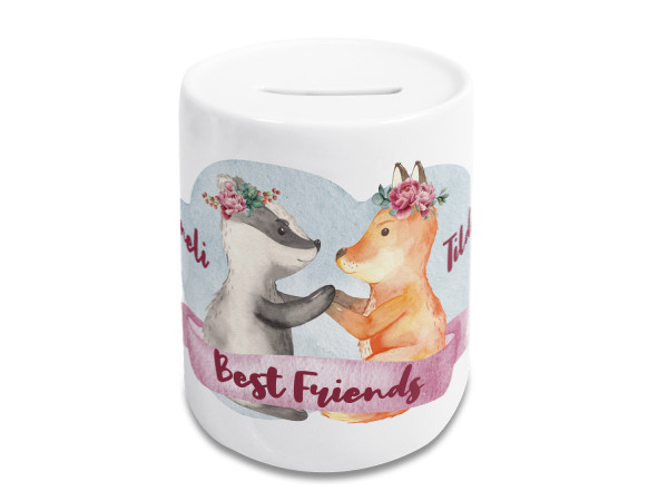 Spardose Motiv Best Friends personalisiert