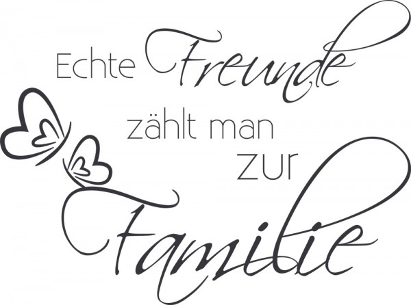 Wandtattoo Spruch Echte Freunde