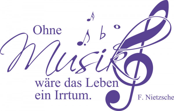 Wandtattoo Wandzitat Ohne Musik wäre das Leben ein Irrtum