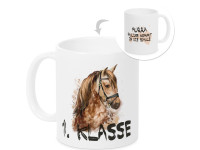 Tasse mit Pferd zur Einschulung