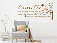 Selbstklebendes Wandtattoo Familie für das Wohnzimmer, 47 Farben