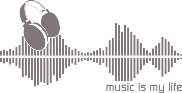 Wandtattoo Equalizer music is my life