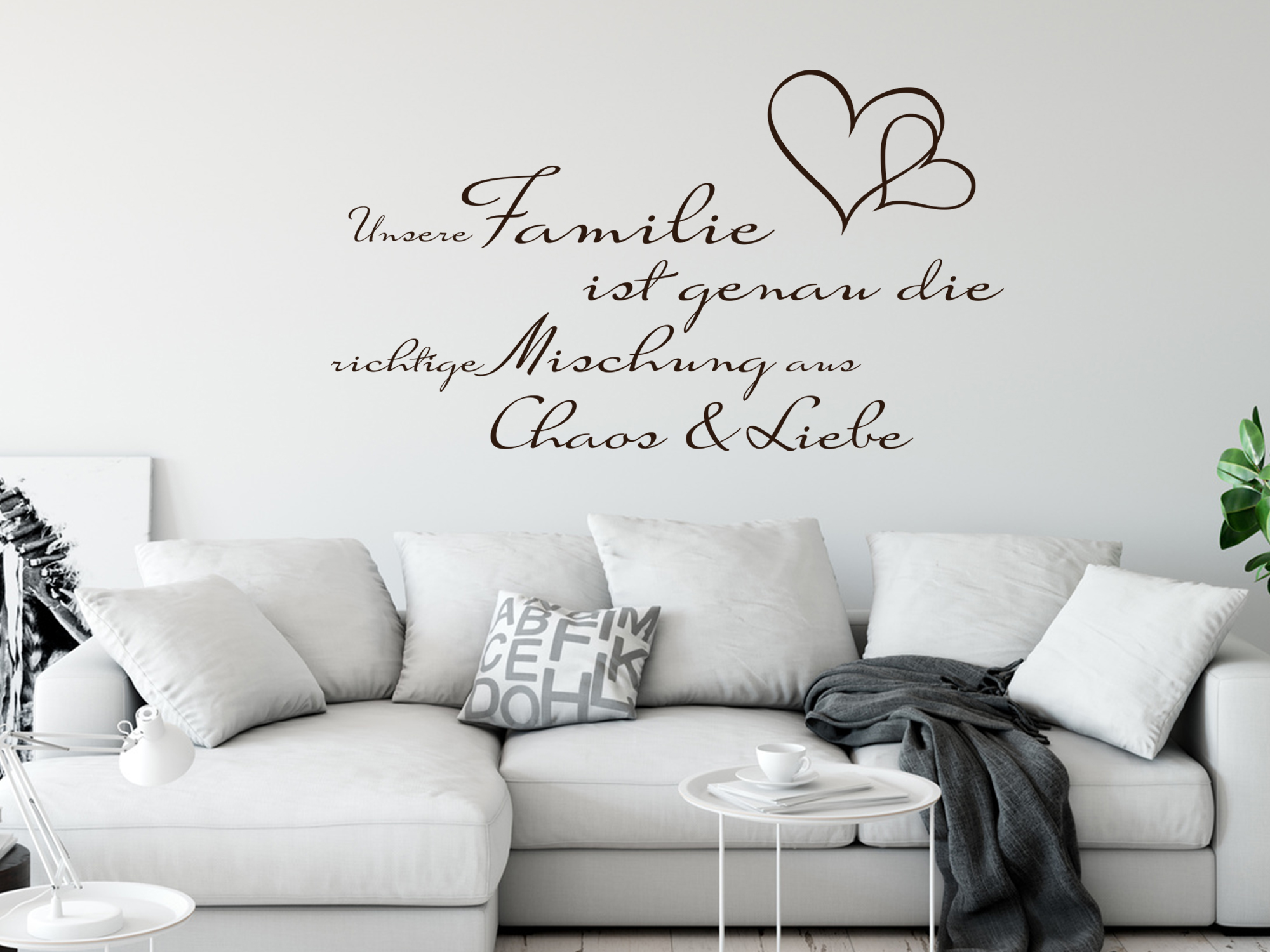 wandtattoo spruch unsere familie ist…