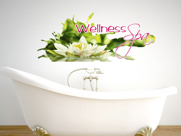 Wandsticker Wellness Spa mit Blüte