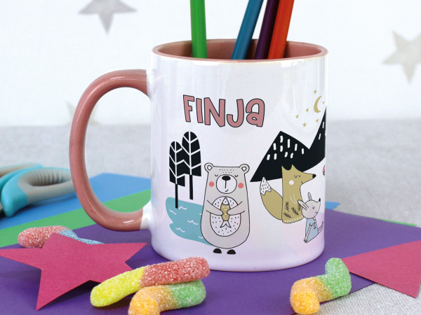 Tasse Kinder mit Namen, personalisiert für Mädchen