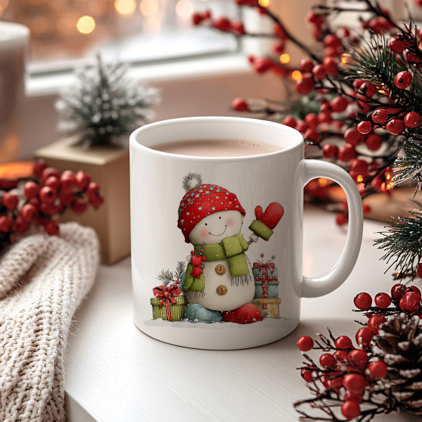Weihnachtstasse Schneemann