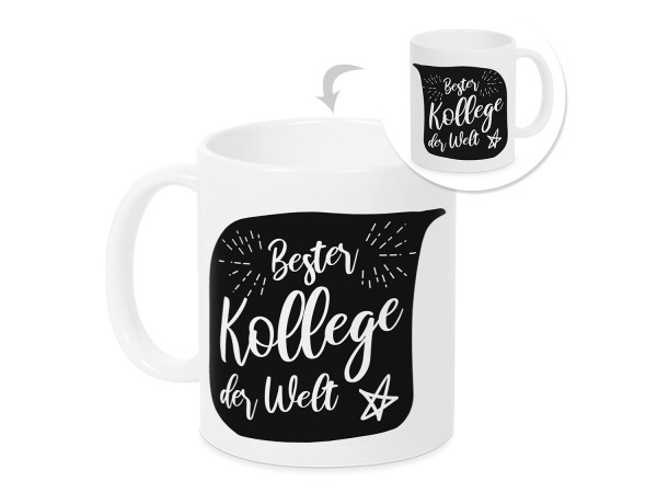 Kaffeebecher Bester Kollege der Welt Tasse Geschenk