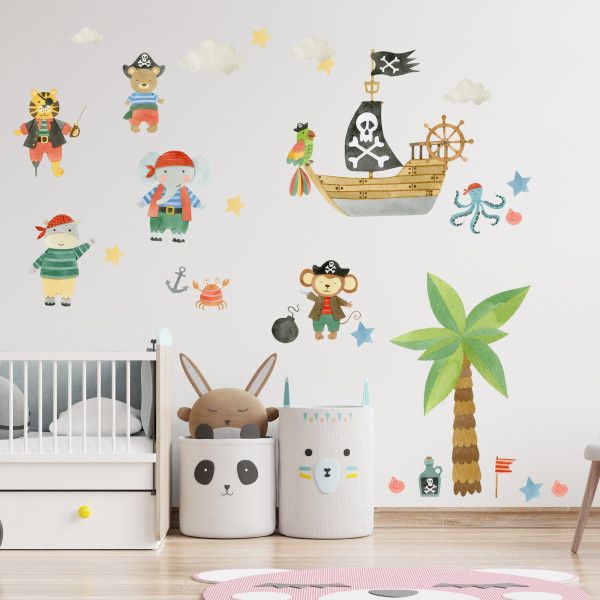 Wandtattoo Pirat Kinderzimmer