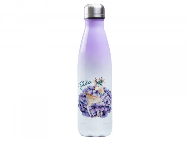 Thermosflasche Rehkitz mit Blumen