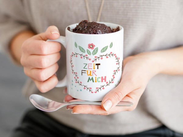 Geschenkset Tasse mit Tassenkuchen - Zeit für mich