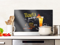 Spritzschutz Küche Glas Cocktail Rezept, Schwarz