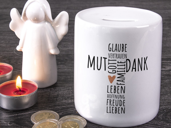 Spardose zur Taufe Geburt Kommunion Konfirmation Geldgeschenk