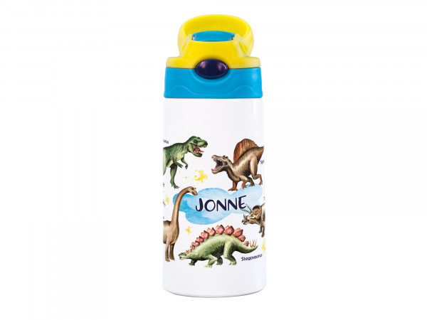 Thermosflasche für Kinder personalisiert - Dinosaurier Dinos