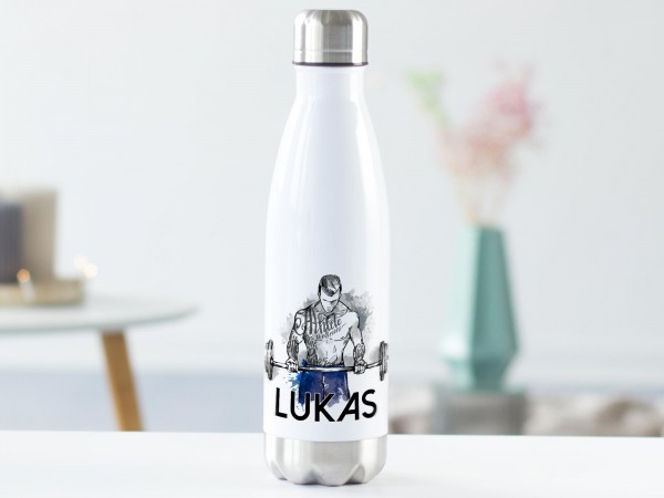 Thermosflasche Bodybuilder mit Namen