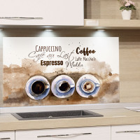 Spritzschutz Küche Kaffee Sorten