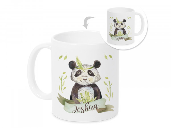 Tasse Panda Bär mit Namen