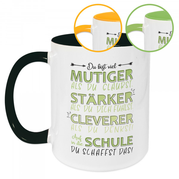 Tasse Kinder Einschulung, Wunschname und Datum, Pirat mit Spruch