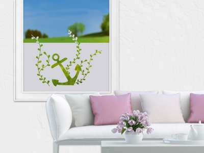 Sichtschutzfolie Bade Lounge Herzen Muschel | Badezimmer