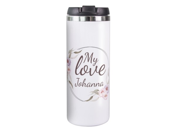 Thermobecher personalisiert mit Namen, My Love