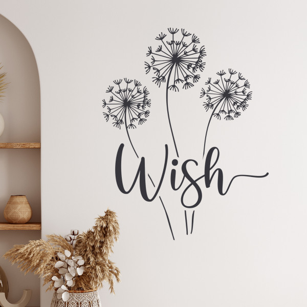 Wandtattoo Blume Wish