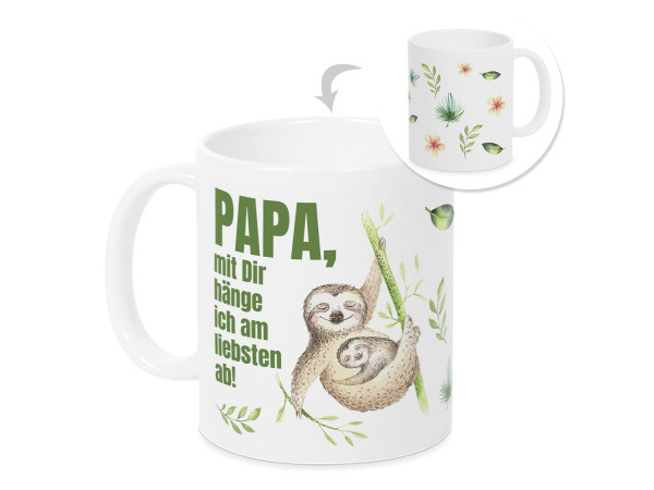 Tasse Papa mit dir hänge ich am liebsten ab- Kaffeebecher