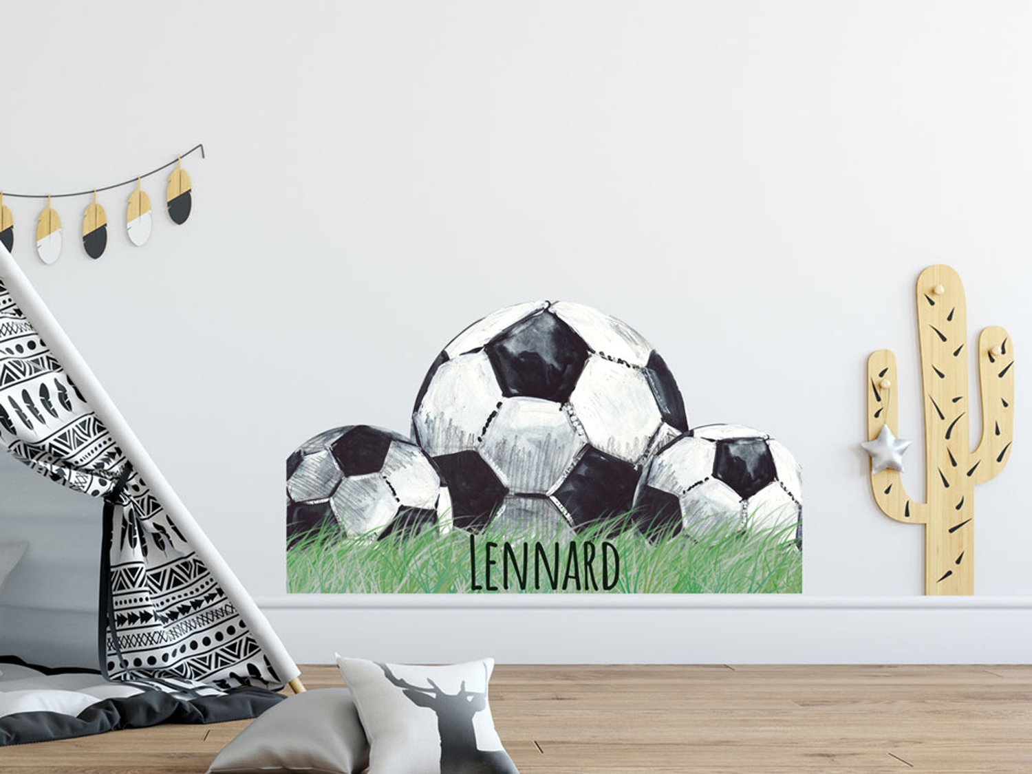 Hk Kf _ Kreativ Leuchtend Cartoon Fußball Wandaufkleber Heim Kinderzimmer Deko 